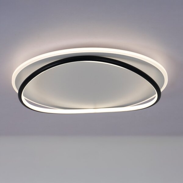 Таванно LED осветително тяло HALO, 38W, 230V, Ø 50 см, черно