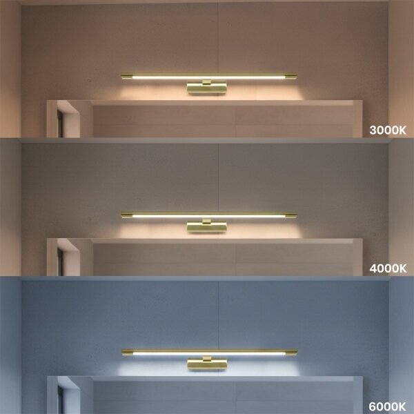 LED осветление за огледало за баня KLIMT LED/12W/230V 3000/4000/6000K 60 cm IP44 златисто