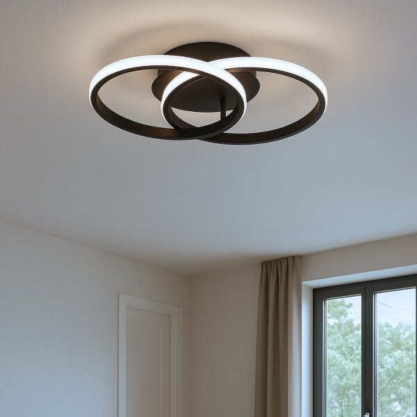 LED таванно осветително тяло TITANO LED/12W/230V черно