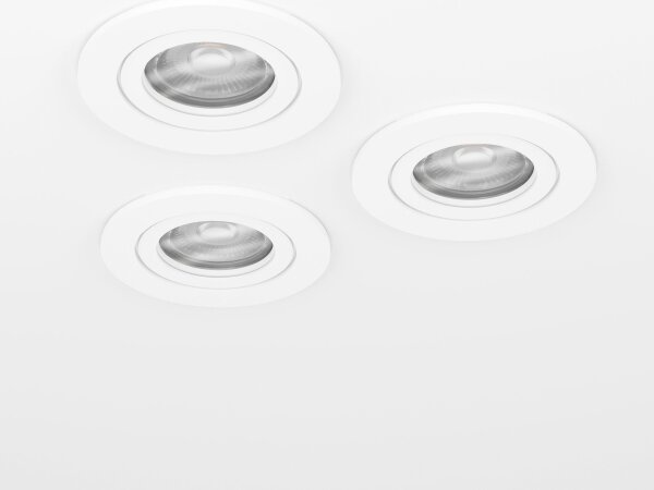 Eglo 902248 - комплект 3x LED вградено осветително тяло BARRANCO 1xGU10/4,5W/230V IP44 бяло
