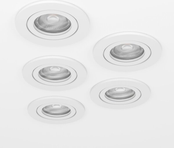 Eglo 902263 - КОМПЛЕКТ 5x LED вградени точкови осветителни тела за окачен таван BARRANCO LED/4,8W/230V бели
