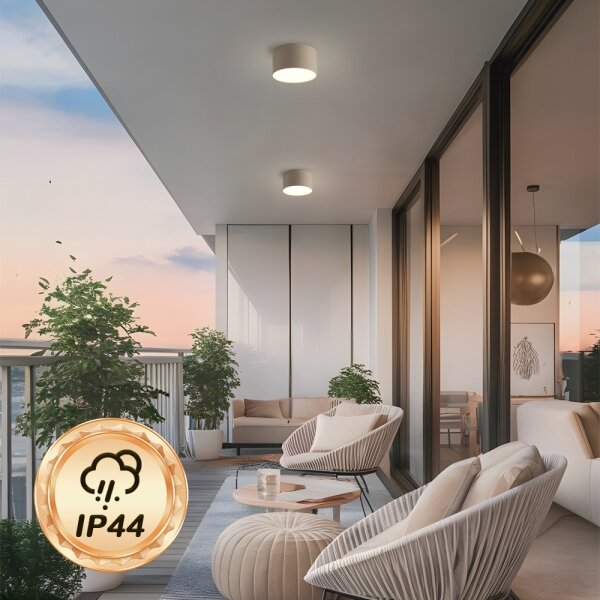 Brilagi - LED таванно осветително тяло за баня FORIS LED/9W/230V диам. 9 см бежово IP44