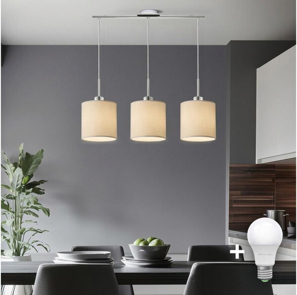 Eglo - LED полилей с кабелно окачване TUNJA 3xE27/60W/230V кремав