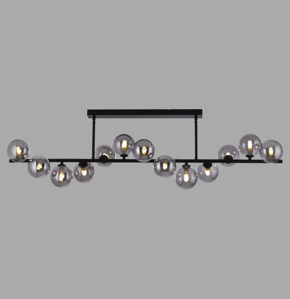 Schöner Wohnen 14505-18 - LED полилей, монтиран на тръба DUBAI 13xG9/3W/230V черен/опушен