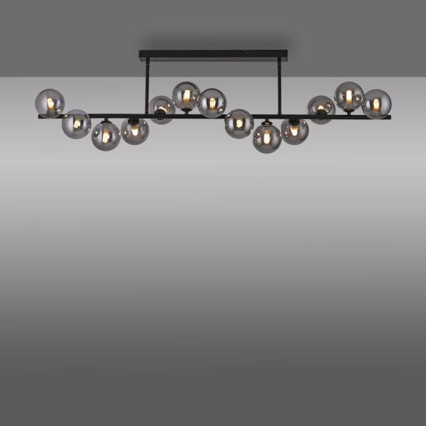 Schöner Wohnen 14505-18 - LED полилей, монтиран на тръба DUBAI 13xG9/3W/230V черен/опушен