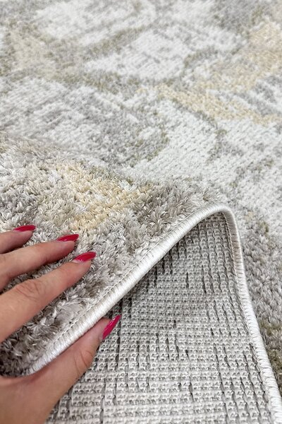 Абстрактен мек флорален килим Boucle в пастелни тонове - 80/150