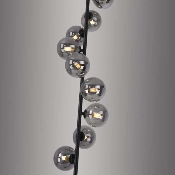 Schöner Wohnen 14506-18 - LED подова лампа DUBAI 9xG9/3W/230V черна/опушена