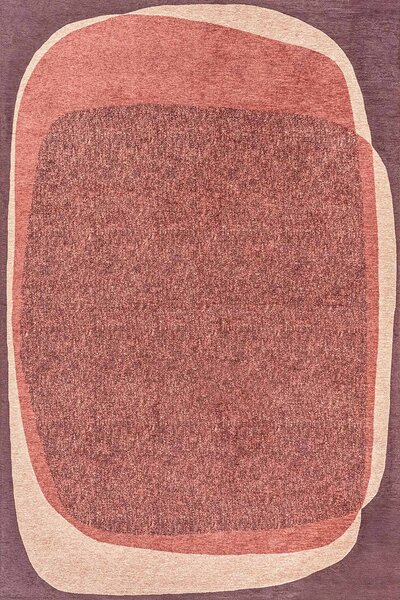 Килим Marble Larch бордо и розе - 140/200
