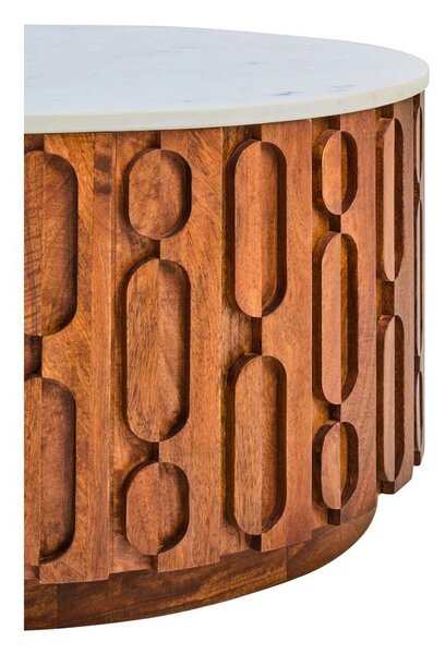 Кръгла масичка за кафе с мраморна плоча в естествен цвят ø 70 cm Torcino – Premier Housewares