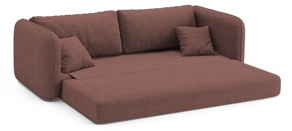 Тъмнорозов сгъваем диван 225 cm Dormi – Micadoni