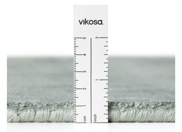 Светлосин ръчно изработен килим от вискоза 80x150 cm Noemi – Vikosa