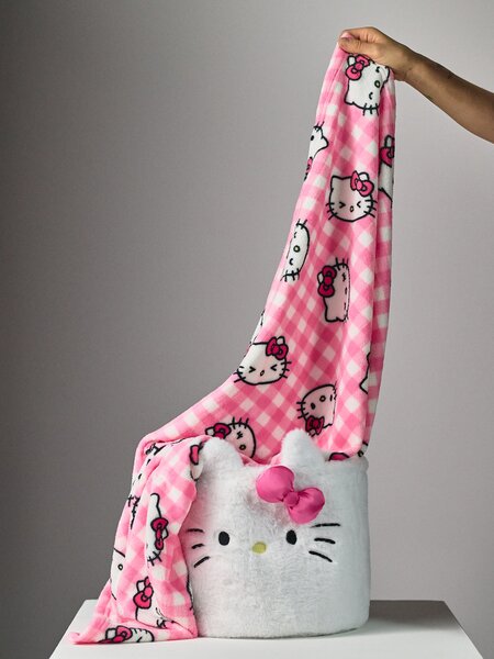 Sinsay - Детско одеяло Hello Kitty - розов