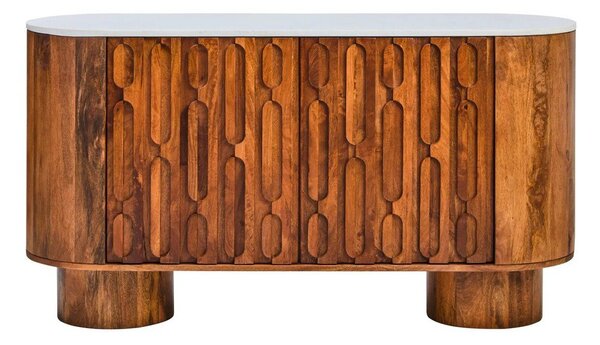 Скрин от масивно манго в естествен цвят 140x75x45 cm Torcino – Premier Housewares