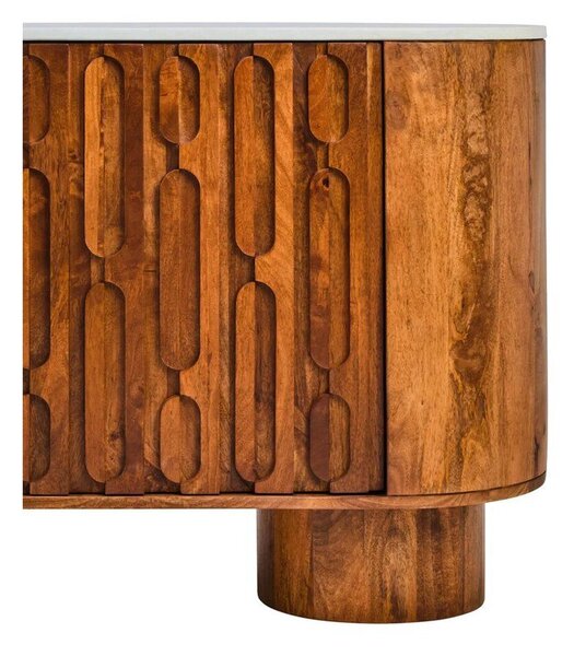 Скрин от масивно манго в естествен цвят 140x75x45 cm Torcino – Premier Housewares