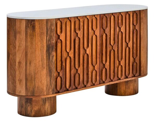 Скрин от масивно манго в естествен цвят 140x75x45 cm Torcino – Premier Housewares