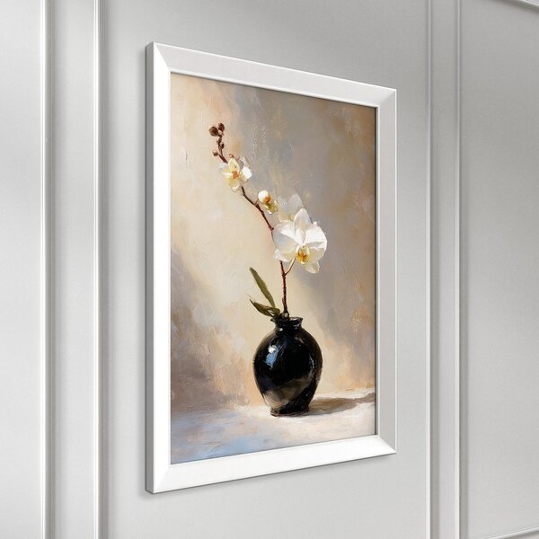 Печатна картина с включена рамка 56x75 cm White Orchid – Styler