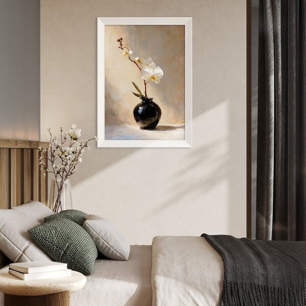 Печатна картина с включена рамка 56x75 cm White Orchid – Styler