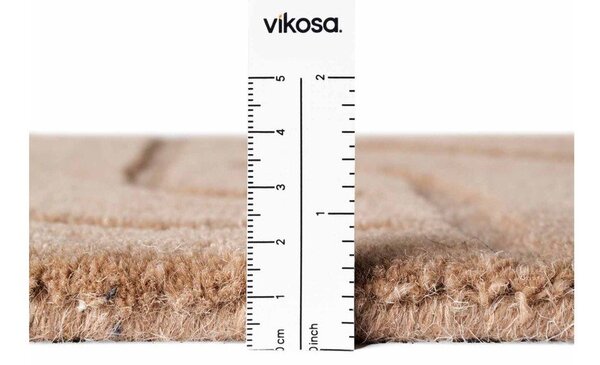 Бежов ръчно изработен вълнен кръгъл килим ø 120 cm Arcura – Vikosa