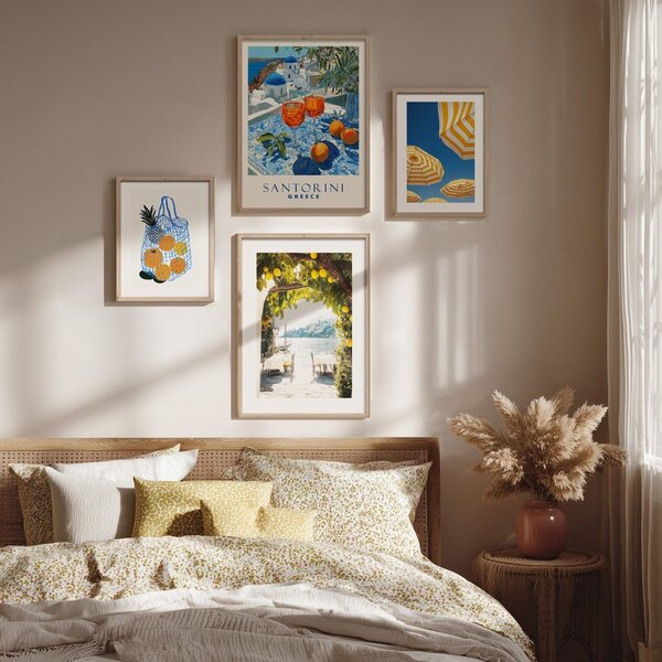 Печатна картина с включена рамка 50x70 cm Santorini – Styler