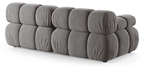 Светлосив кадифен модулен диван 188 cm Bellis – Micadoni