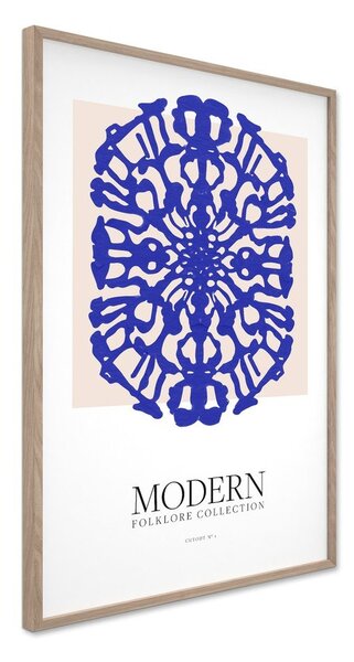Печатна картина с включена рамка 60x90 cm Blue Folklore – Styler