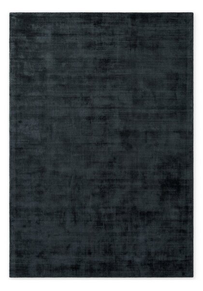 Черен ръчно изработен килим от вискоза 80x150 cm Noemi – Vikosa