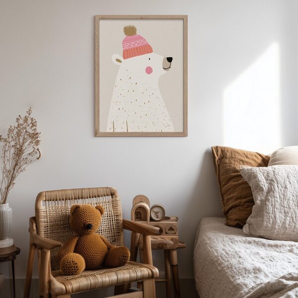 Детска картина 30x40 cm White Bear – Styler