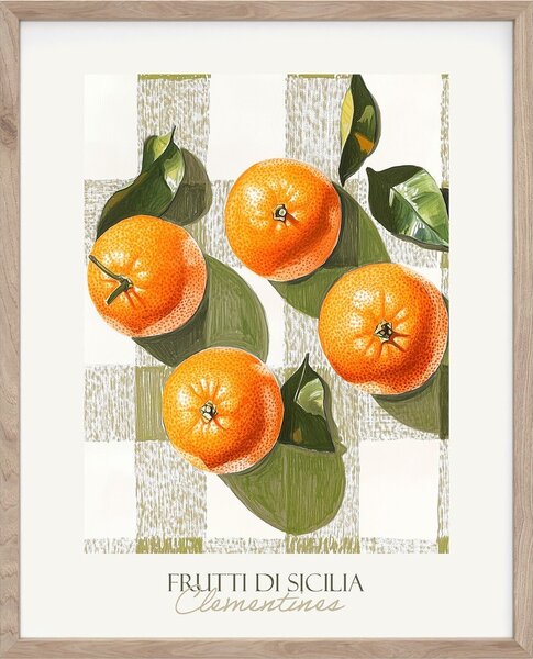 Печатна картина с включена рамка 40x50 cm Mandarines – Styler