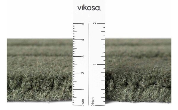 Тъмнозелен ръчно изработен вълнен кръгъл килим ø 120 cm Arcura – Vikosa
