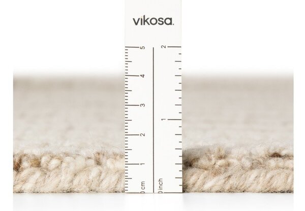 Кремав ръчно изработен вълнен килим 120x180 cm Boho 1.0 Structa – Vikosa
