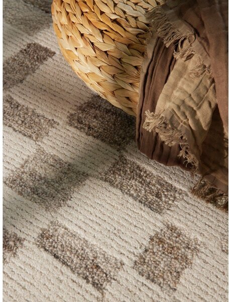 Кремав ръчно изработен вълнен килим 120x180 cm Boho 1.0 Structa – Vikosa