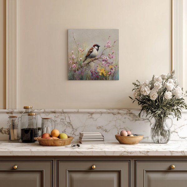 Печатна върху платно картина 32x32 cm Sparrow – Styler