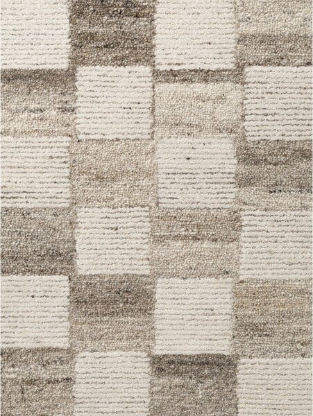 Кремав ръчно изработен вълнен килим 120x180 cm Boho 1.0 Quadra – Vikosa