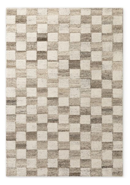 Кремав ръчно изработен вълнен килим 120x180 cm Boho 1.0 Quadra – Vikosa