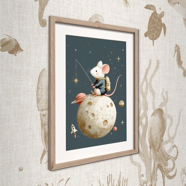 Детска картина 30x40 cm Astro Mouse – Styler