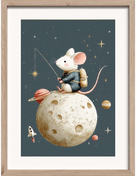 Детска картина 30x40 cm Astro Mouse – Styler