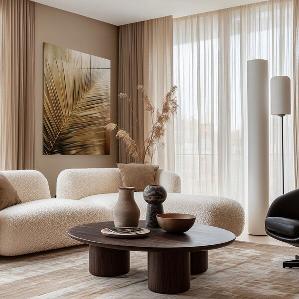 Печатна стъклопис картина 80x120 cm Gold Palm – Styler