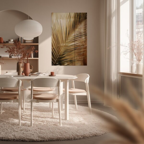 Печатна стъклопис картина 80x120 cm Gold Palm – Styler