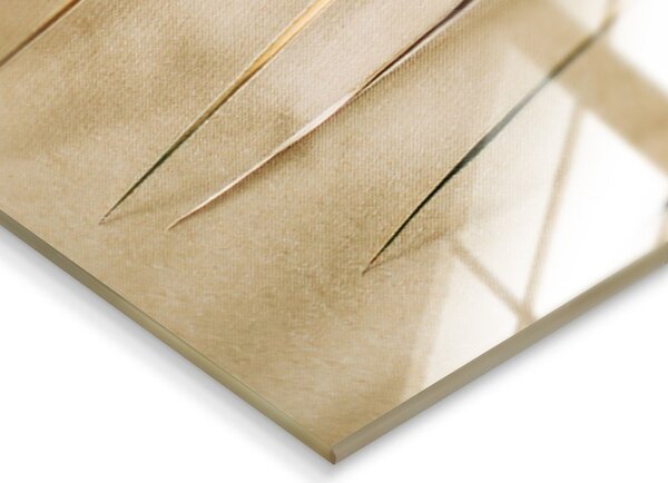 Печатна стъклопис картина 80x120 cm Gold Palm – Styler