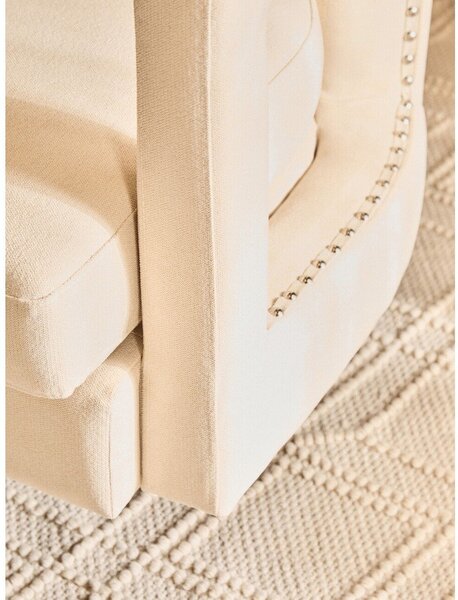 Бежово въртящо се кадифено кресло Hestia – Premier Housewares