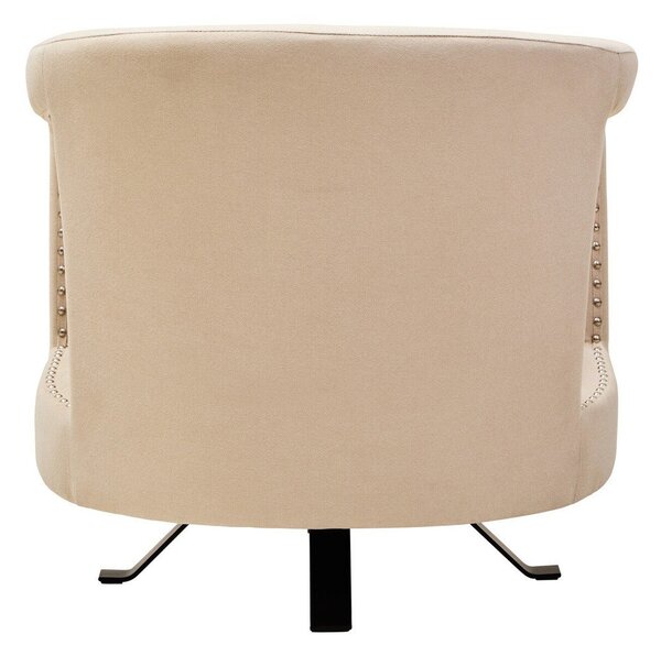 Бежово въртящо се кадифено кресло Hestia – Premier Housewares