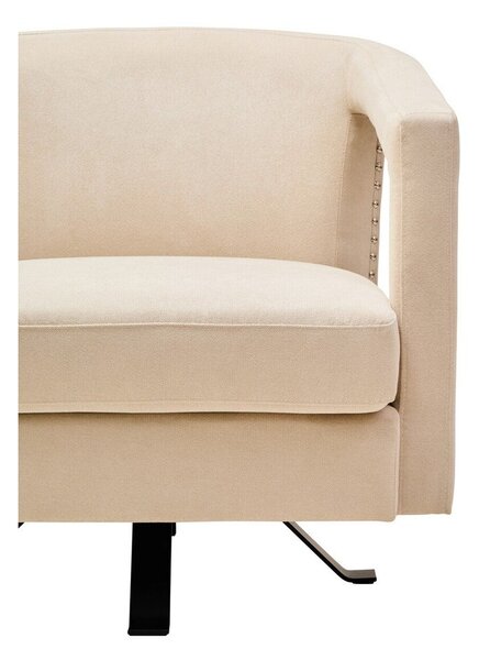 Бежово въртящо се кадифено кресло Hestia – Premier Housewares
