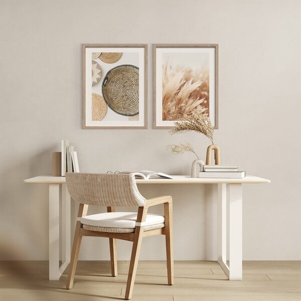Печатни картини в комплект 2 бр. с включена рамка 30x40 cm Full Beige – Styler