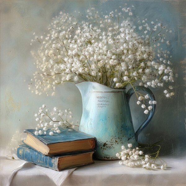 Печатна върху платно картина 32x32 cm Gypsophila – Styler
