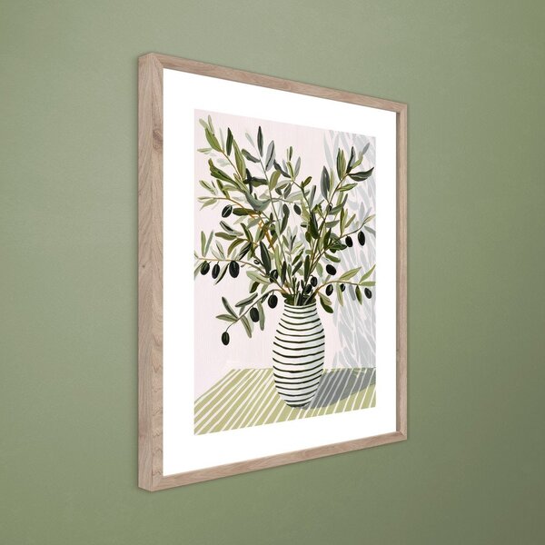 Печатна картина с включена рамка 40x50 cm Olive Bunch II – Styler