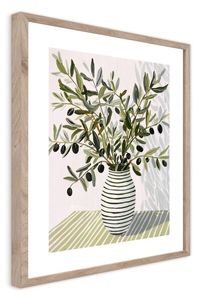 Печатна картина с включена рамка 40x50 cm Olive Bunch II – Styler