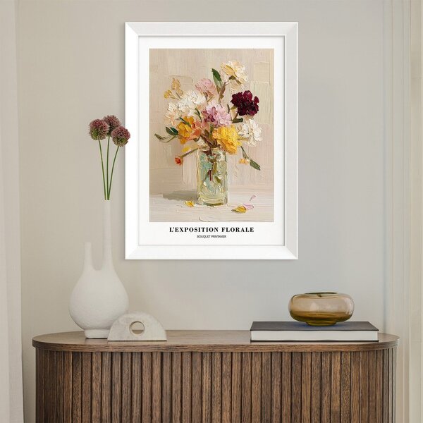 Печатна картина с включена рамка 56x75 cm Sunny Bouquet – Styler