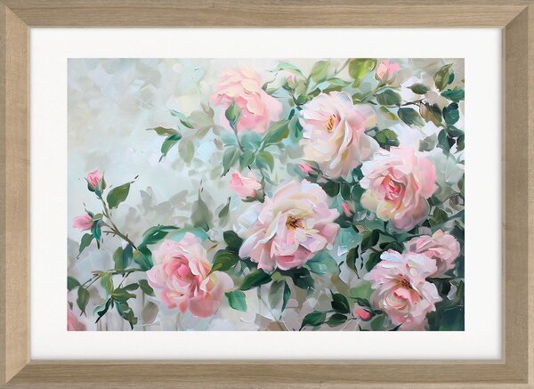 Печатна картина с включена рамка 75x56 cm Blooming Roses – Styler