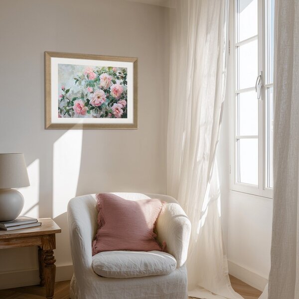 Печатна картина с включена рамка 75x56 cm Blooming Roses – Styler