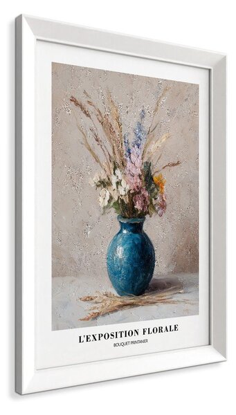 Печатна картина с включена рамка 56x75 cm Blue Vase – Styler